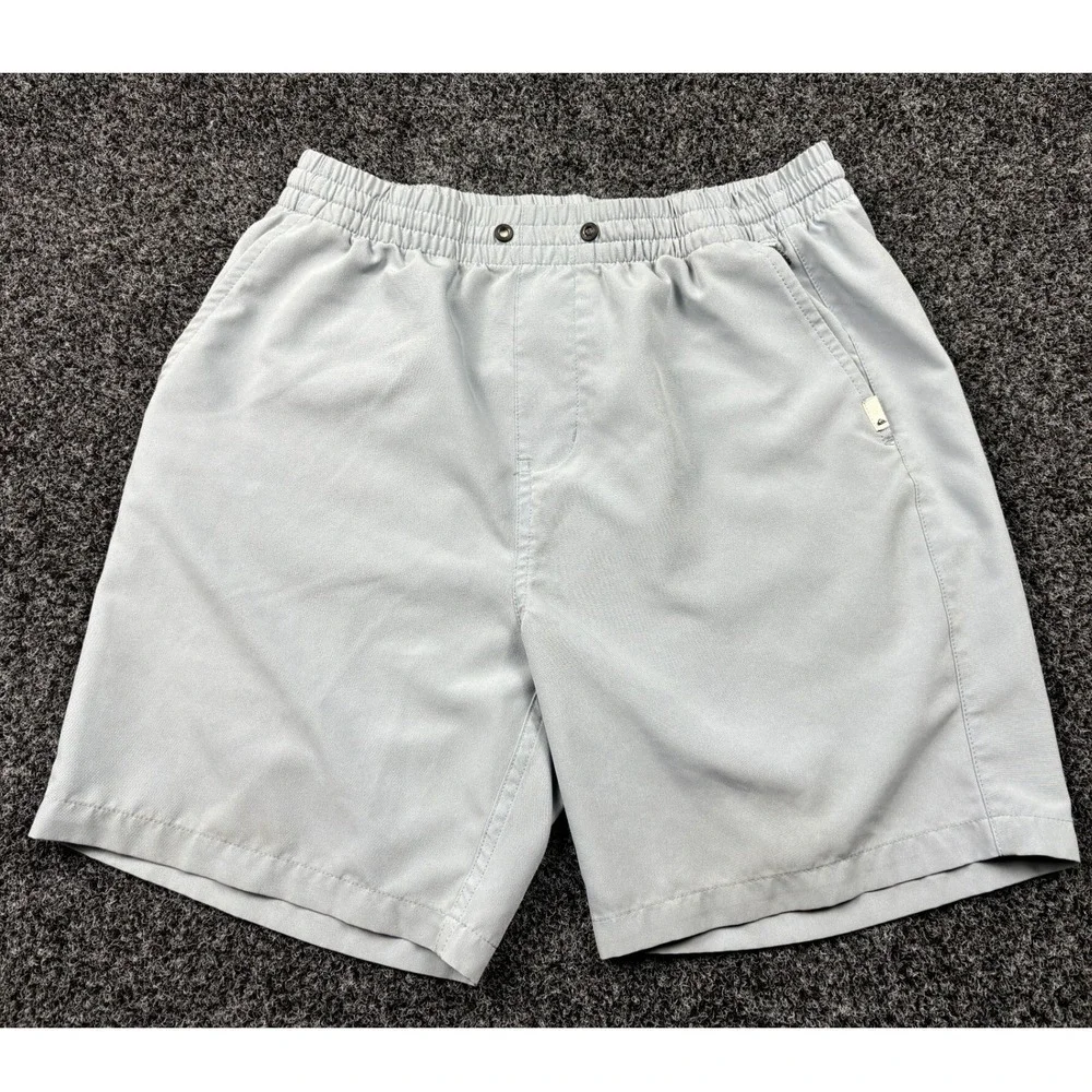 Quiksilver Amphibian Hybrid‎ Shorts Mens Small Grey Elastic Waist Boardshorts S